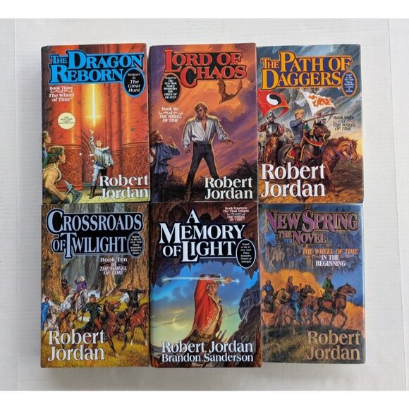 Robert Jordan Wheel of Time Hardcover Book Lot of 6 Most 1st Printings - Picture 1 of 13